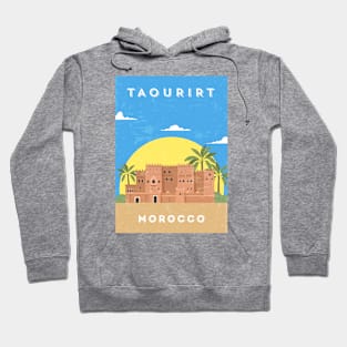 Taourirt, Morocco - Retro travel minimalist poster Hoodie